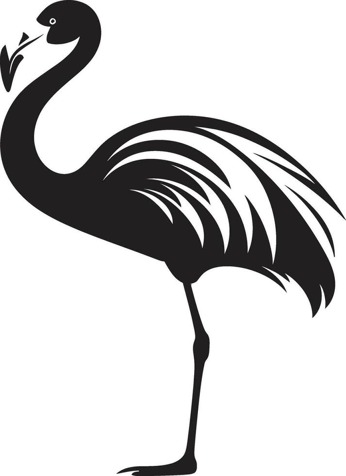 majestueux fuchsia flamant logo vecteur ouvrages d'art tropical tranquillité oiseau emblème vecteur conception