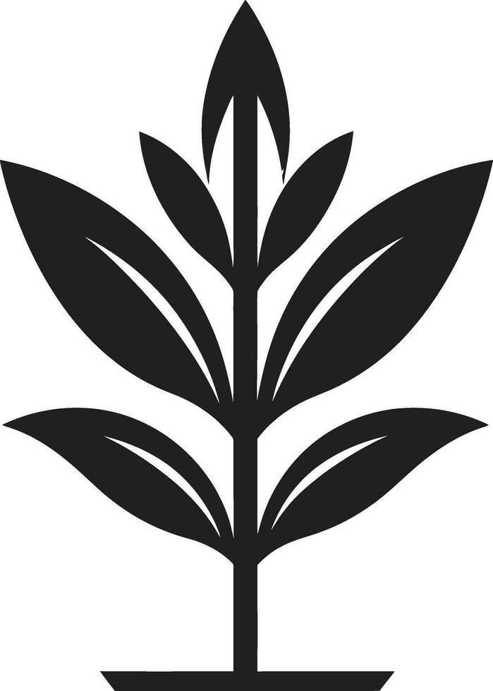 feuillage la fusion plante emblème conception verdure gloire iconique plante vecteur
