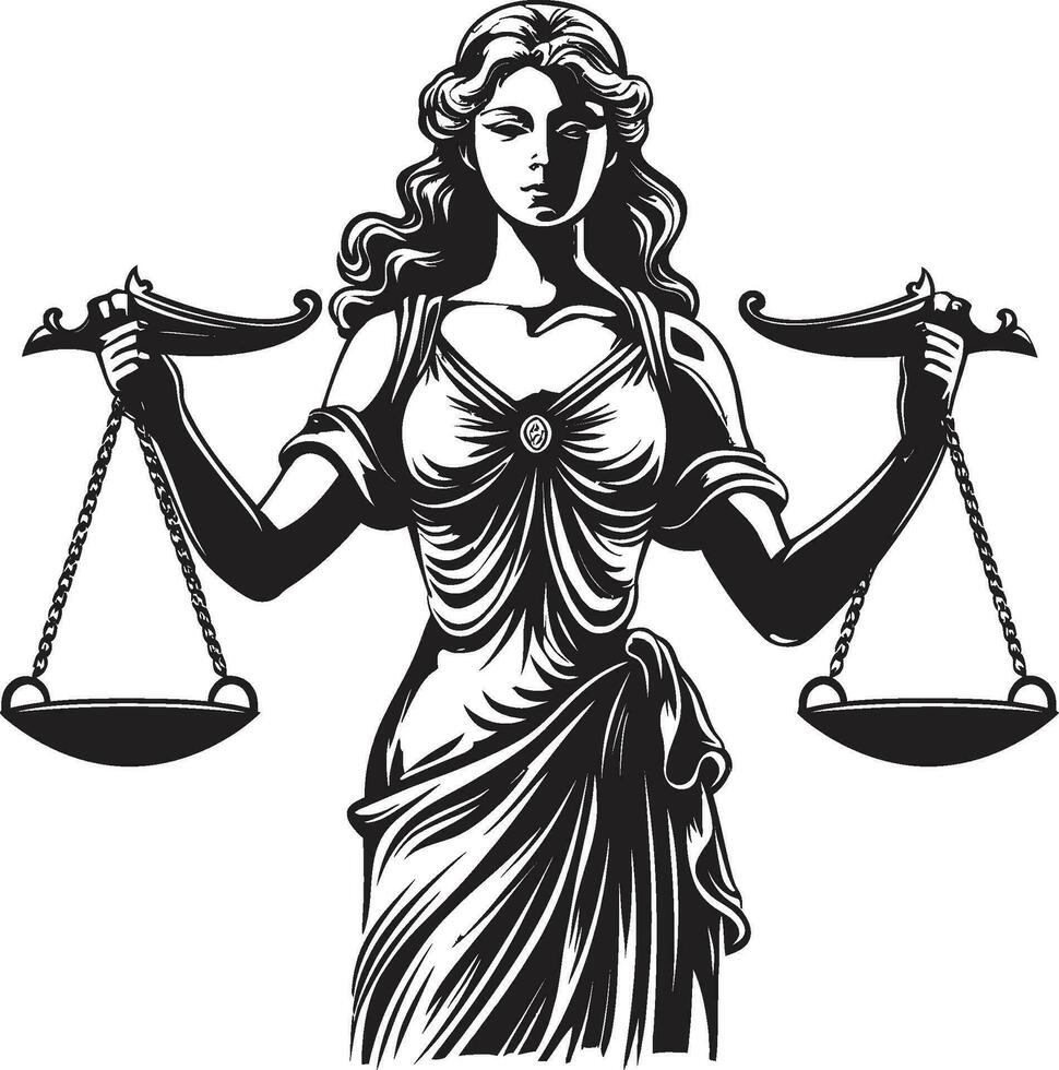 Balance la souveraineté logo de Justice Dame éthique équité Justice Dame vecteur