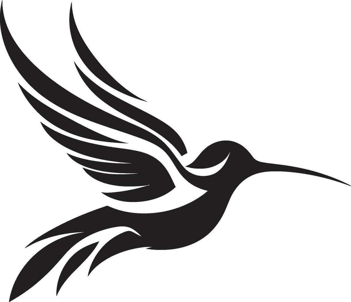 aérien talent artistique colibri vecteur conception vrombissant merveille colibri emblème icône