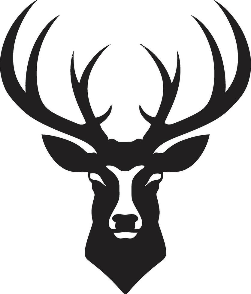 région sauvage élégance cerf tête icône conception noble bois élégant cerf tête logo vecteur
