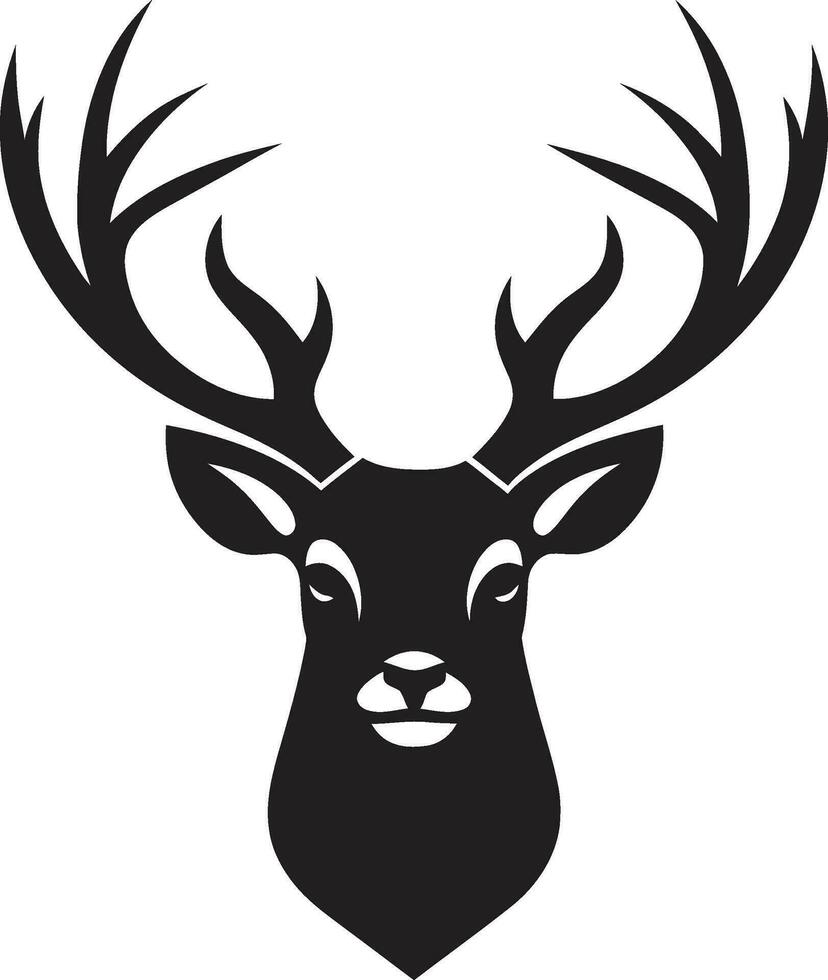 forêt Gardien cerf tête emblème vecteur art gracieux cerf moderne cerf tête logo conception