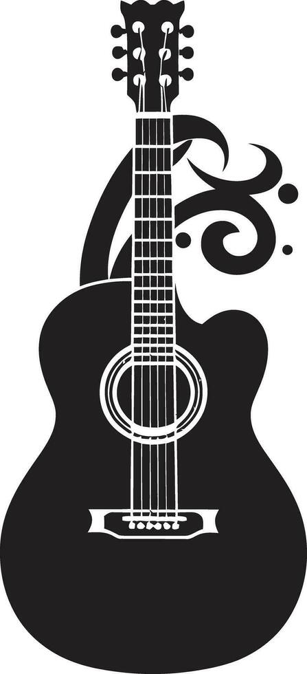 touche fantaisie guitare iconique logo vecteur rythmique éclat guitare logo vecteur art