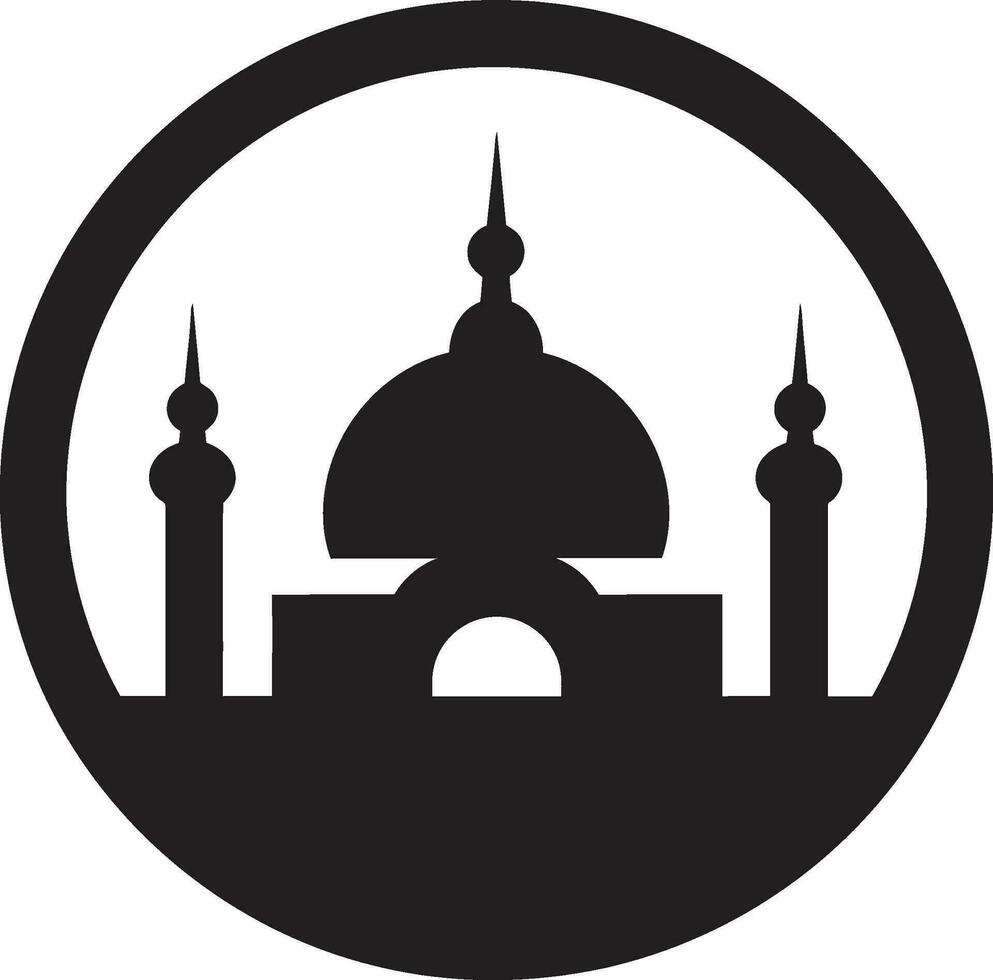 Divin conception iconique mosquée vecteur céleste charme emblématique mosquée icône