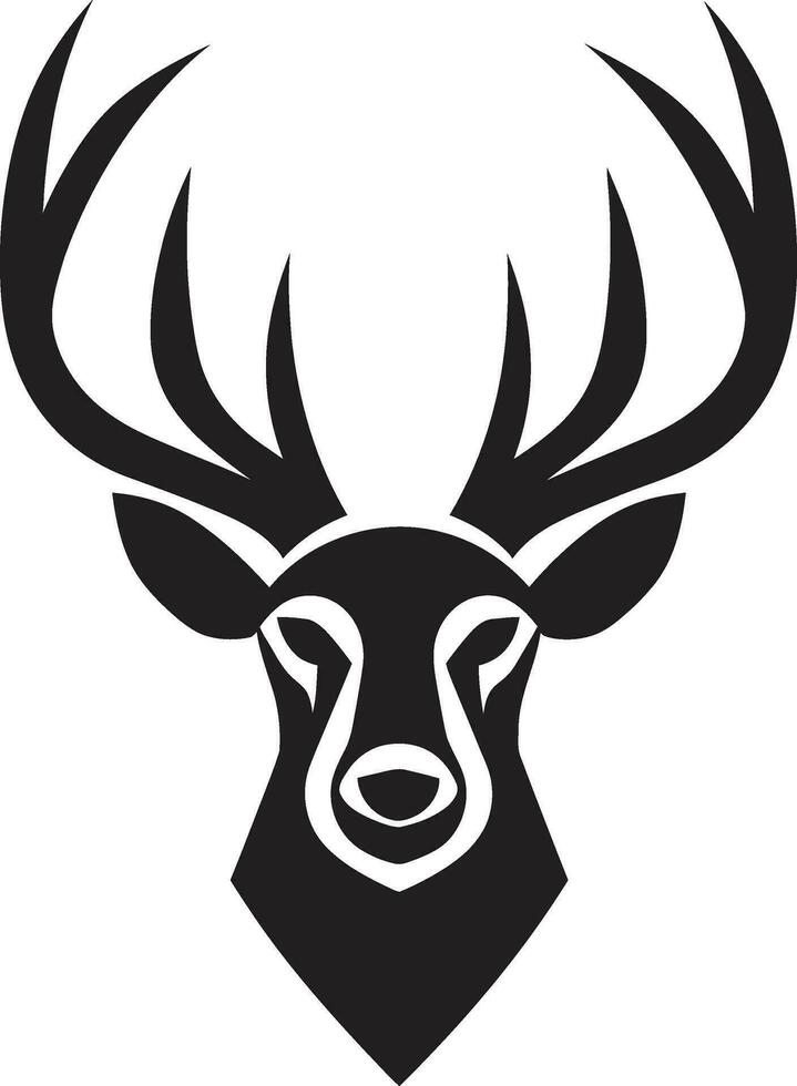 région sauvage icône cerf tête vecteur symbole majestueux bois cerf tête logo conception art