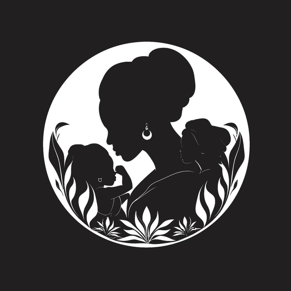 serein soutien mère et enfant conception éternel liaison iconique maternité logo vecteur