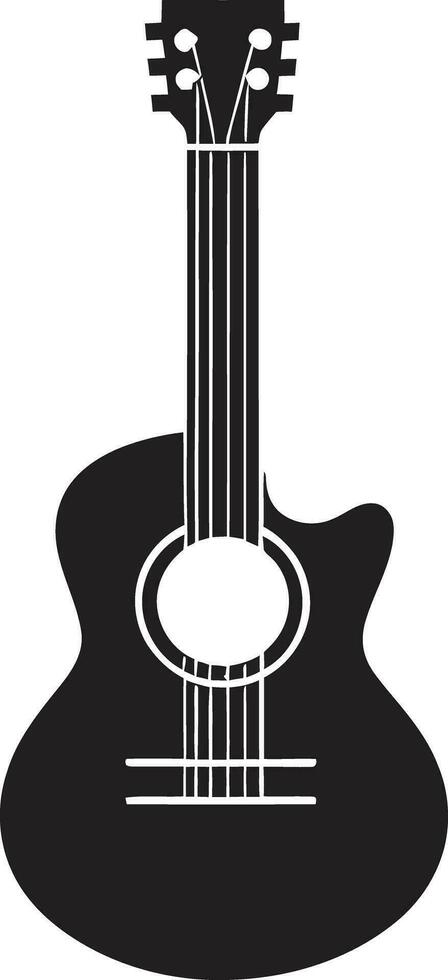harmonieux teintes guitare icône conception vecteur rythmique reflets guitare emblème icône