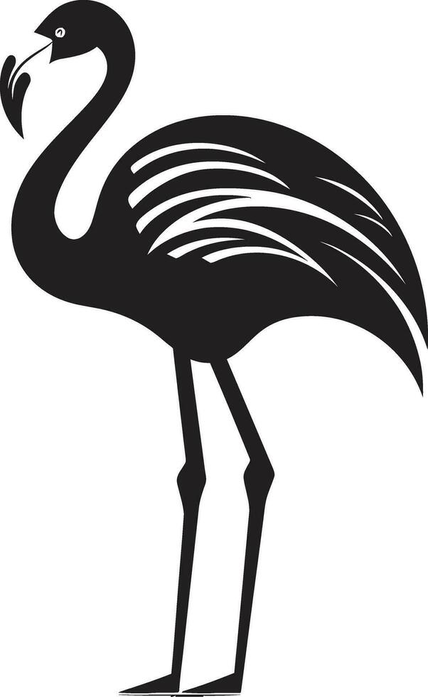 vibrant plumage flamant logo vecteur graphique flamant délicatesse oiseau emblème icône
