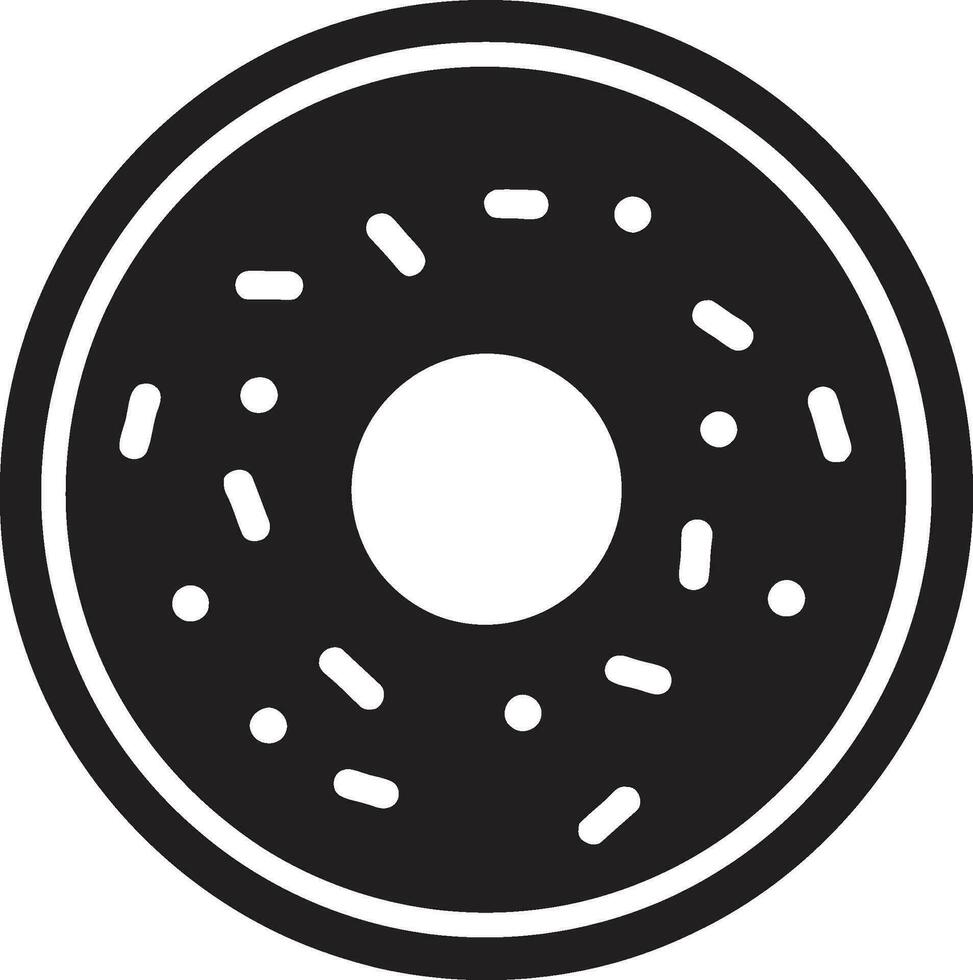 sucré tourbillonne Donut emblème conception confiserie charisme iconique Donut vecteur