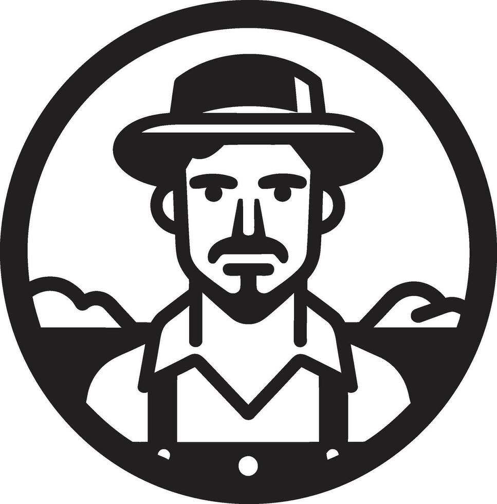 cultivé artisanat iconique agriculteur vecteur rural éclat agriculteur logo conception