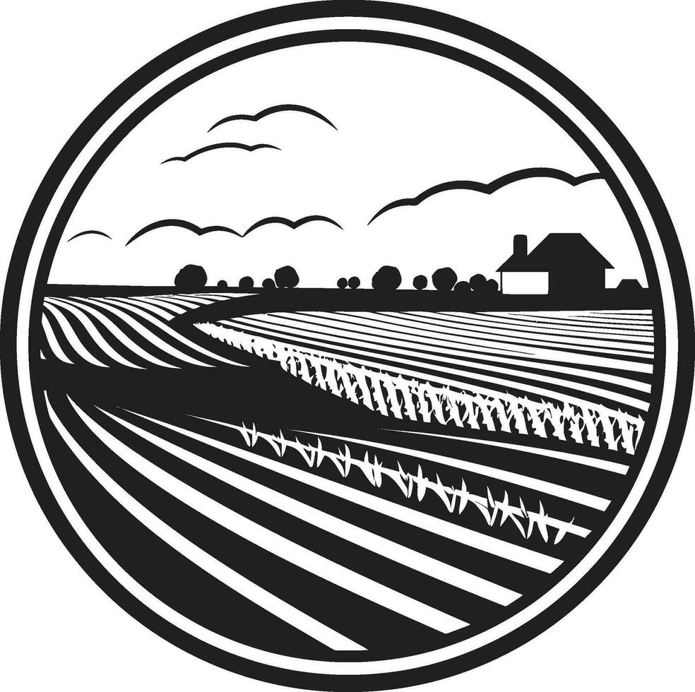 cultivé crête agriculture logo vecteur art récolte teintes agriculture logo conception icône