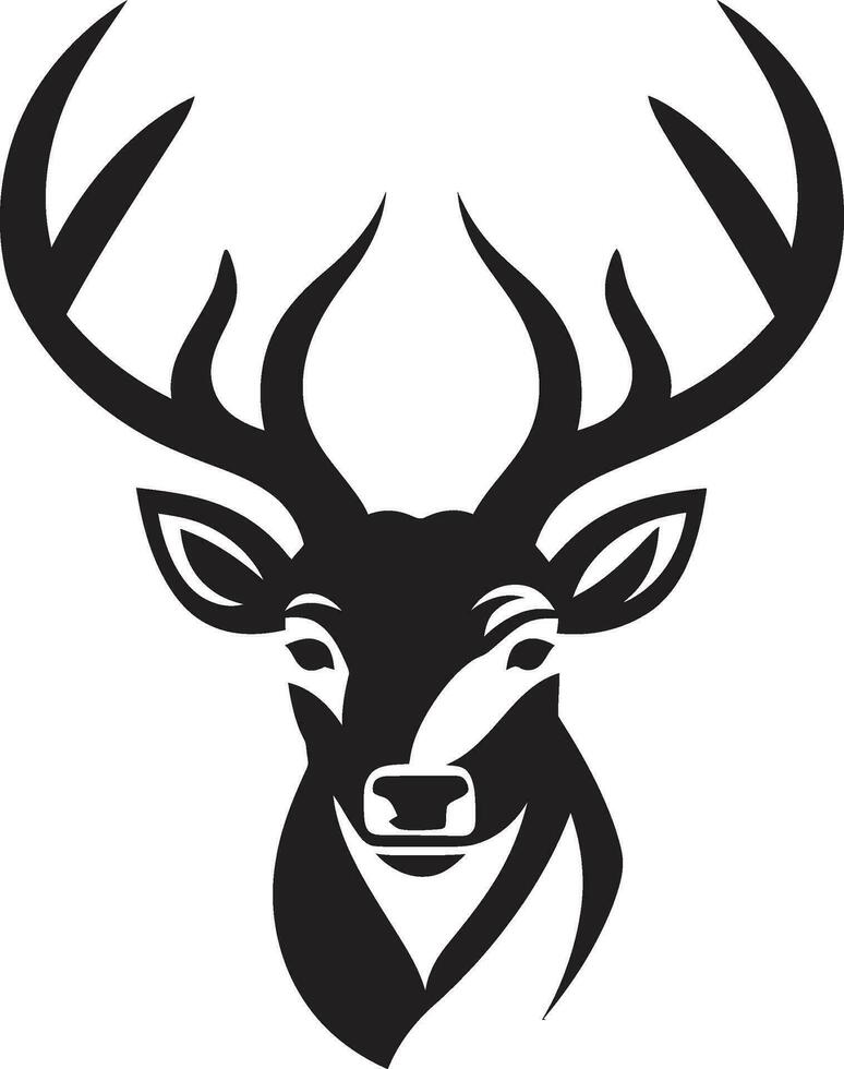 emblématique cerf cerf tête logo conception icône natures splendeur cerf tête vecteur graphique