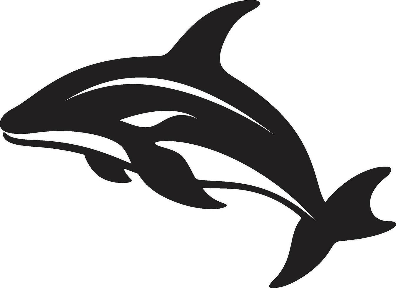 côtier cadence baleine emblème conception vague chuchoteur iconique baleine vecteur