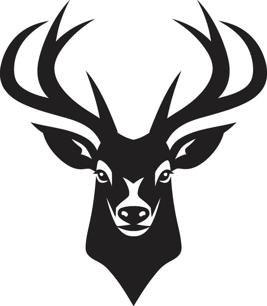 rustique majesté cerf tête vecteur illustration emblématique la nature cerf tête iconique emblème