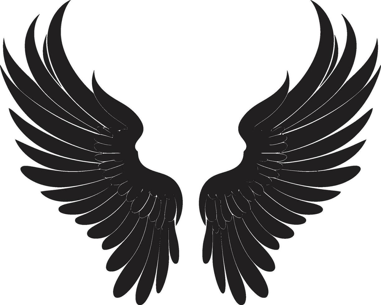 gracieux Gardien ange icône vecteur de chérubin charme logo vecteur ailes