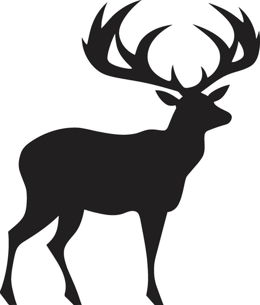 royal cerf lisse cerf tête logo conception sauvage beauté cerf tête emblème vecteur