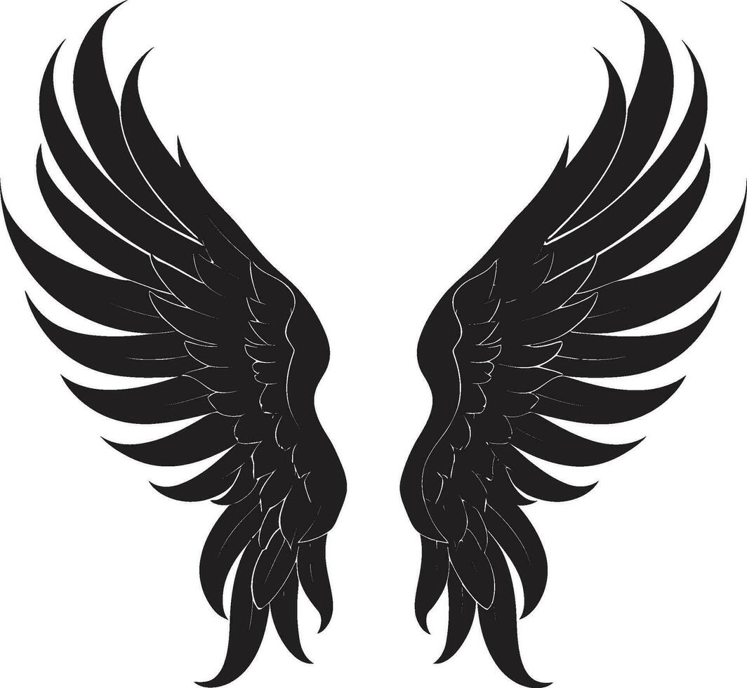 céleste Halo ailes logo conception serein séraphin iconique ange emblème vecteur