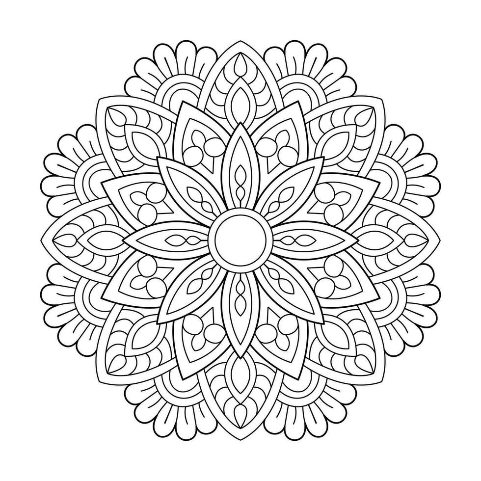 ethnique style culture mandala conception coloration livre page vecteur fichier