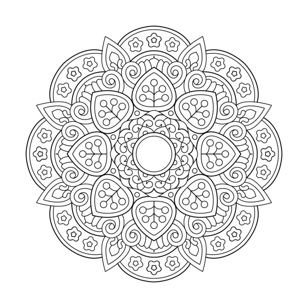 moderne mandala coloration livre page vecteur fichier