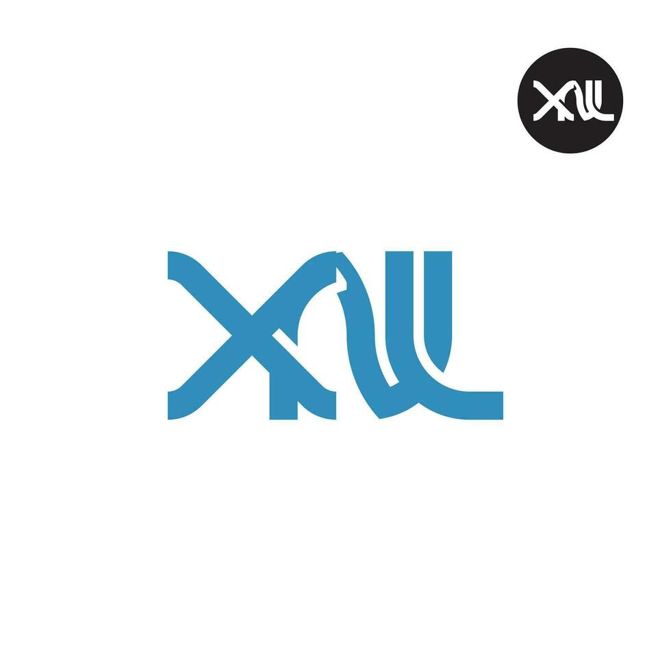 lettre xnl monogramme logo conception vecteur