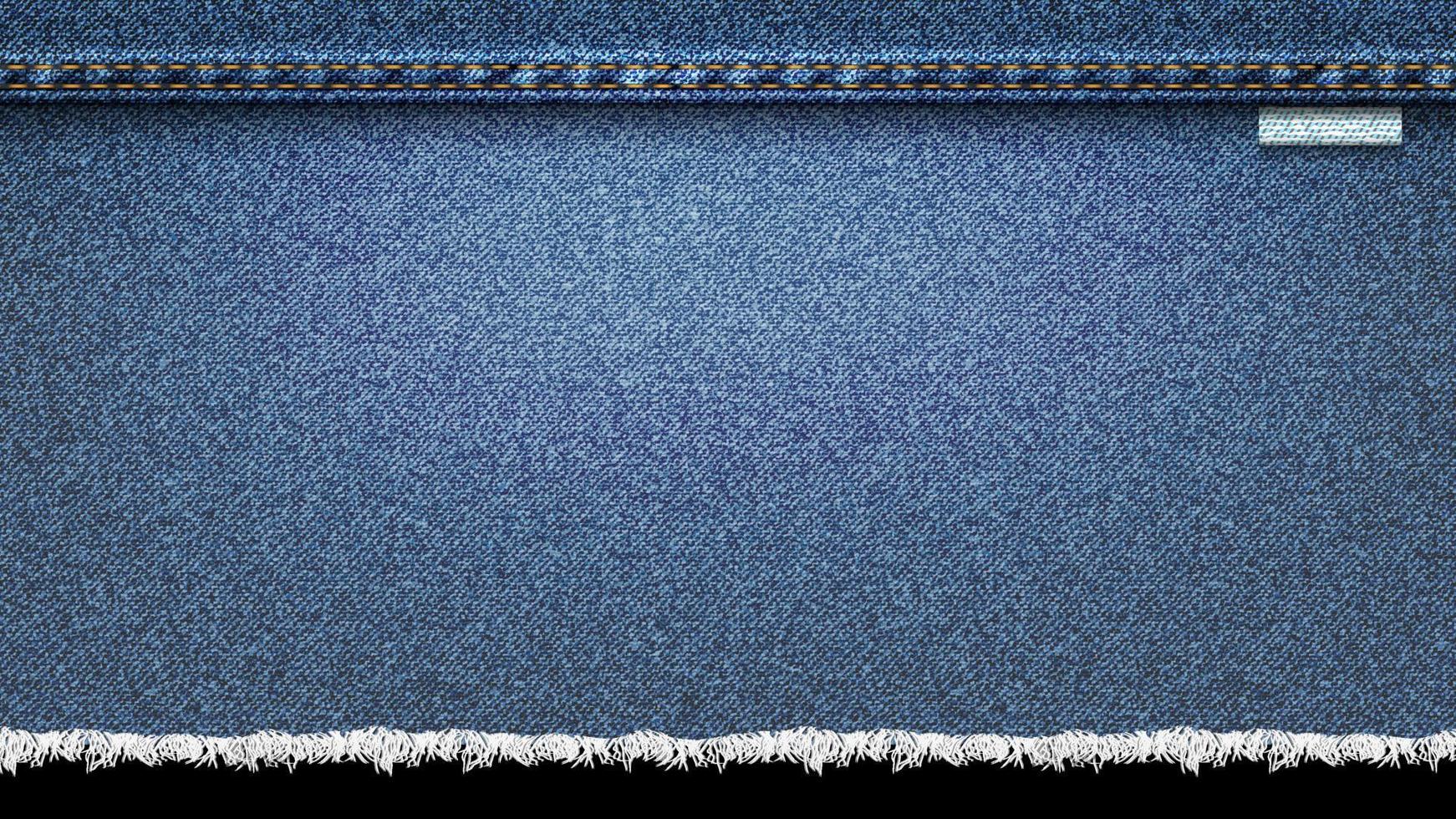 fond de denim, texture réaliste de jeans bleus vecteur