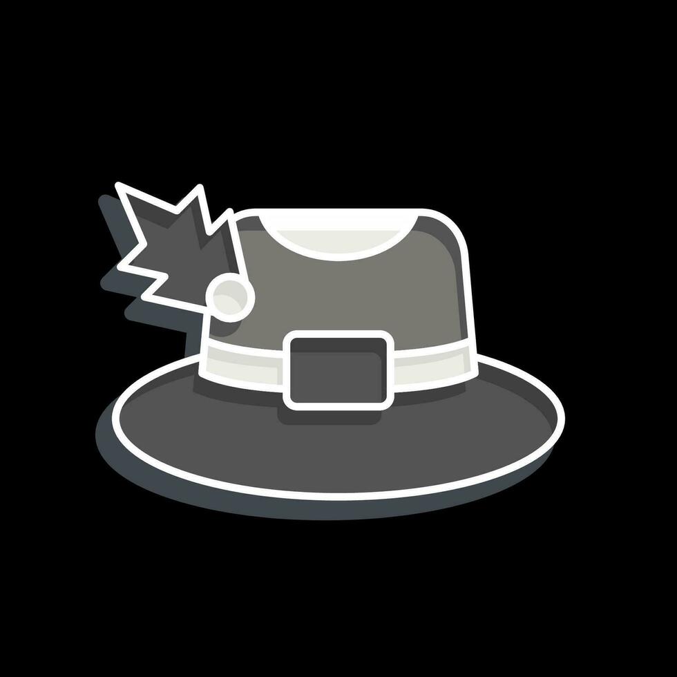 icône Panama. en relation à chapeau symbole. brillant style. Facile conception modifiable. Facile illustration vecteur