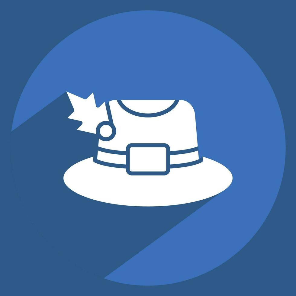 icône Panama. en relation à chapeau symbole. longue ombre style. Facile conception modifiable. Facile illustration vecteur