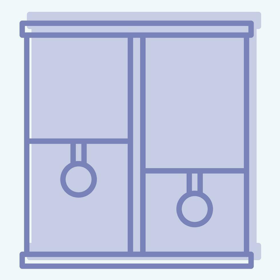 icône rouleau. en relation à rideaux symbole. deux Ton style. Facile conception modifiable. Facile illustration vecteur