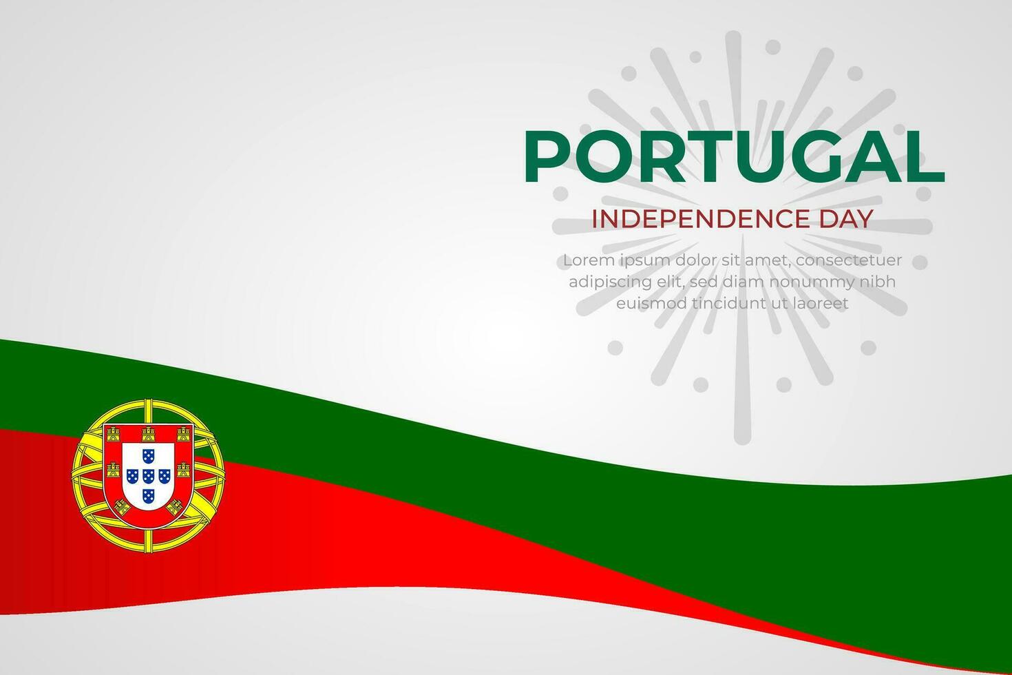 le Portugal indépendance journée Contexte vecteur