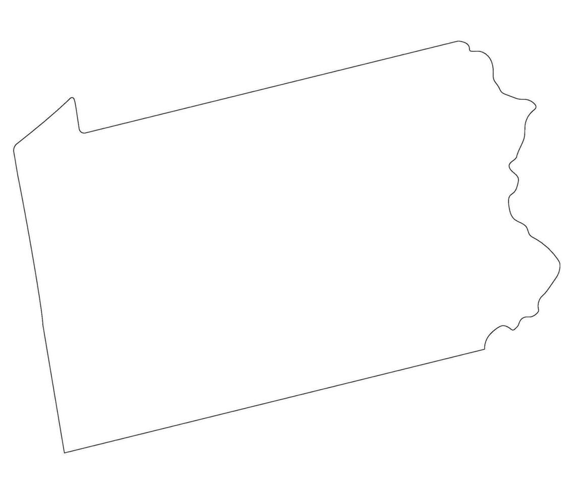 Pennsylvanie Etat carte. carte de le nous Etat de Pennsylvanie. vecteur