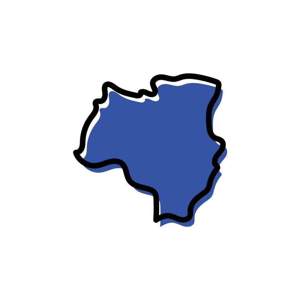 taboura Région de Tanzanie vecteur carte illustration.