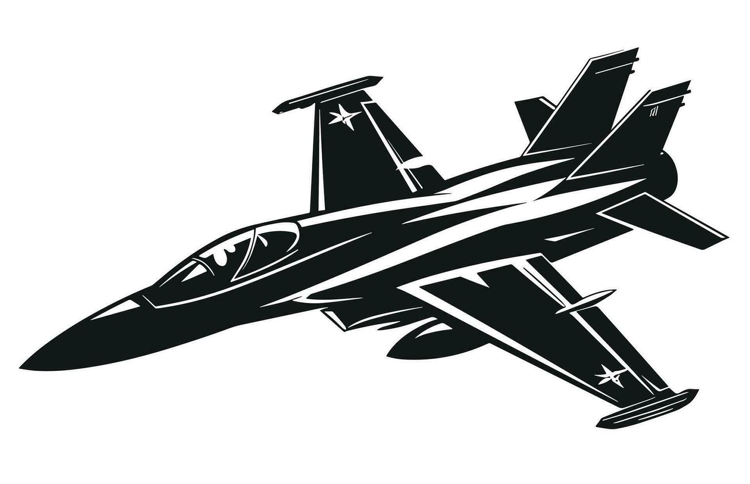 combattant jet silhouette. jet combattant avion silhouette. vecteur