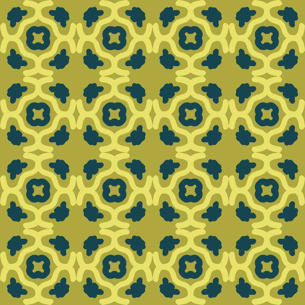 vert olive Jaune mandala art sans couture modèle floral Créatif conception Contexte vecteur illustration