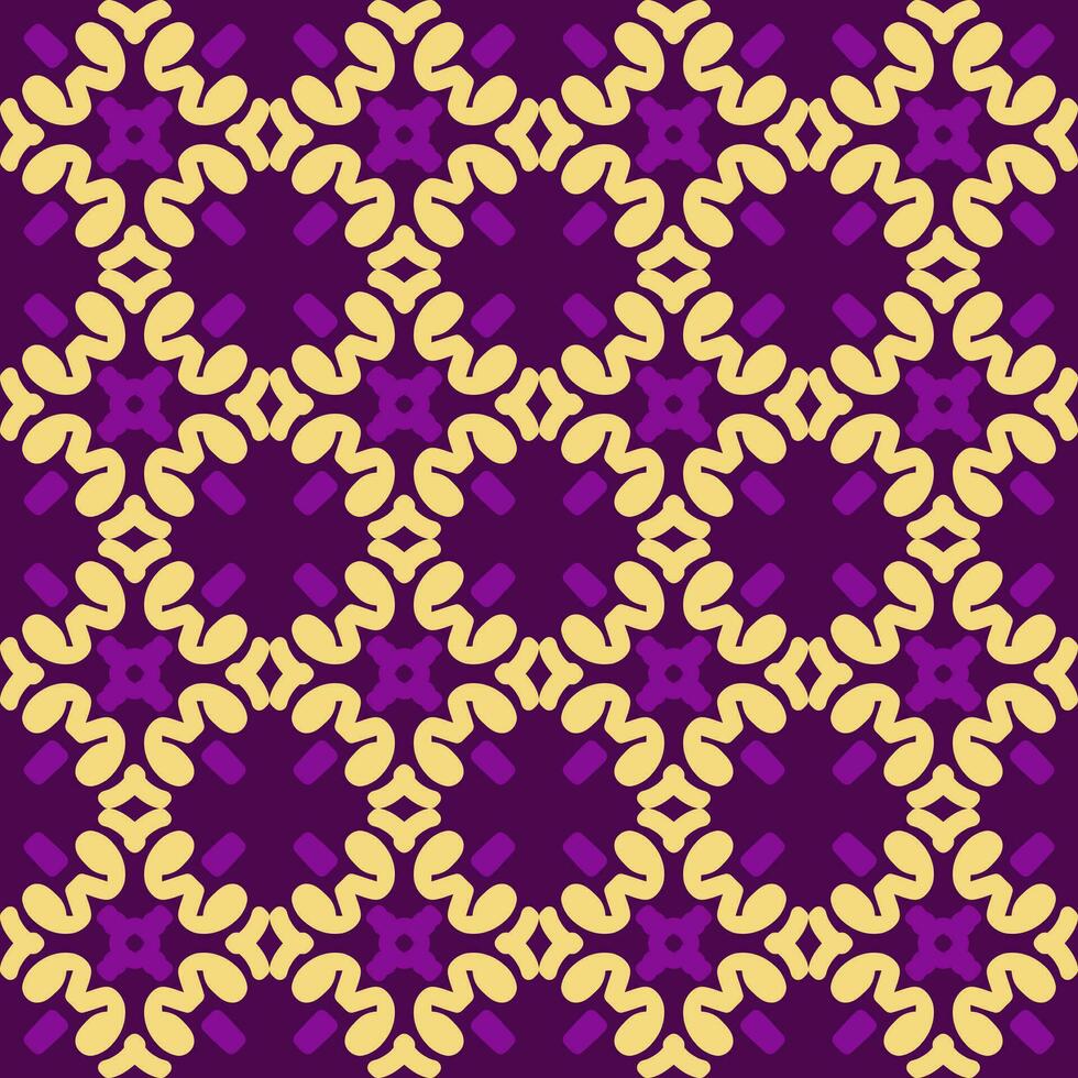 violet violet Jaune mandala art sans couture modèle floral Créatif conception Contexte vecteur illustration