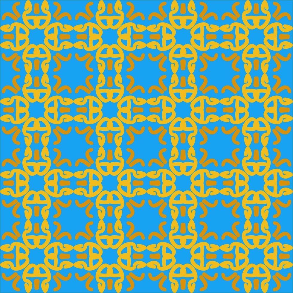 bleu Jaune Orange mandala art sans couture modèle floral Créatif conception Contexte vecteur illustration