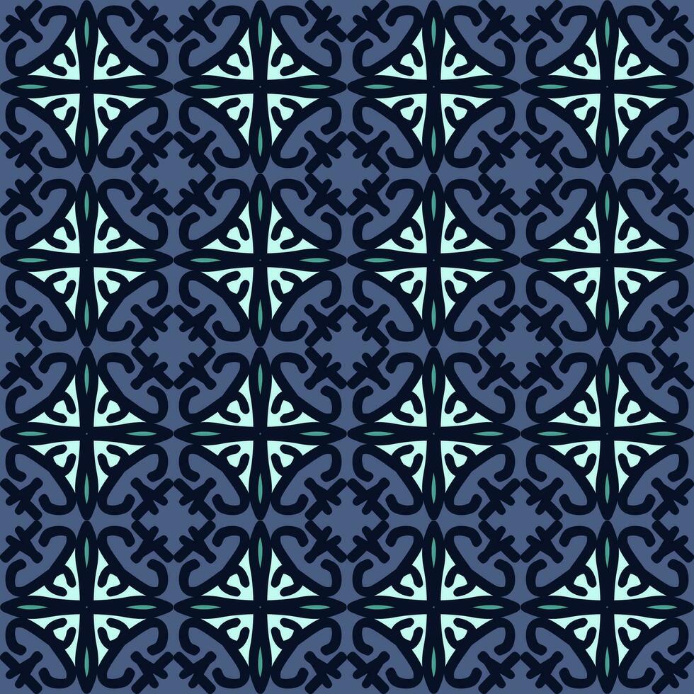 vert bleu turquoise aqua menthe mandala art sans couture modèle floral Créatif conception Contexte vecteur illustration