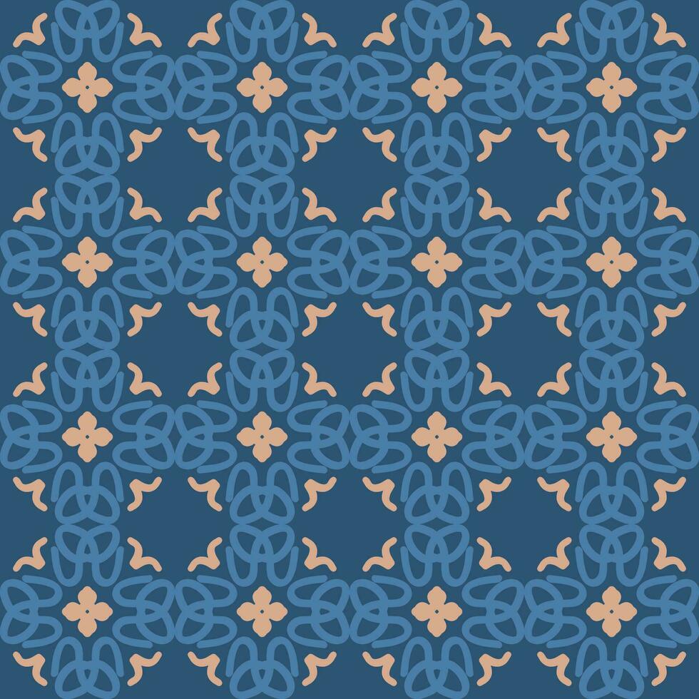 bleu rose mandala art sans couture modèle floral Créatif conception Contexte vecteur illustration