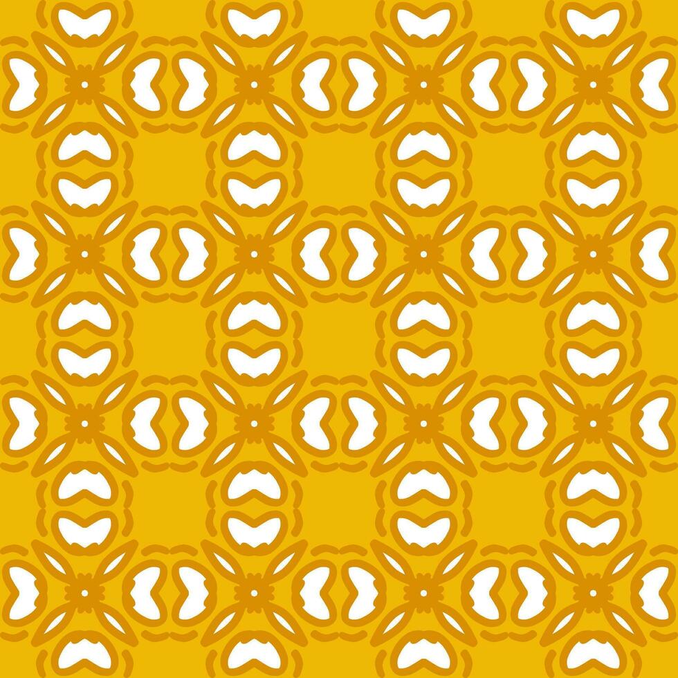 Jaune Orange mandala floral Créatif sans couture conception Contexte vecteur