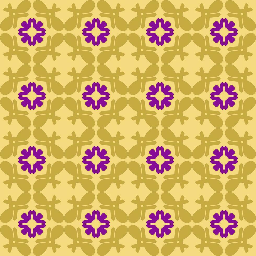 violet violet Jaune mandala art sans couture modèle floral Créatif conception Contexte vecteur illustration