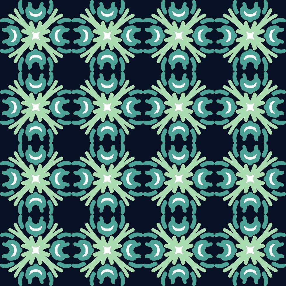 vert bleu turquoise aqua menthe mandala art sans couture modèle floral Créatif conception Contexte vecteur illustration
