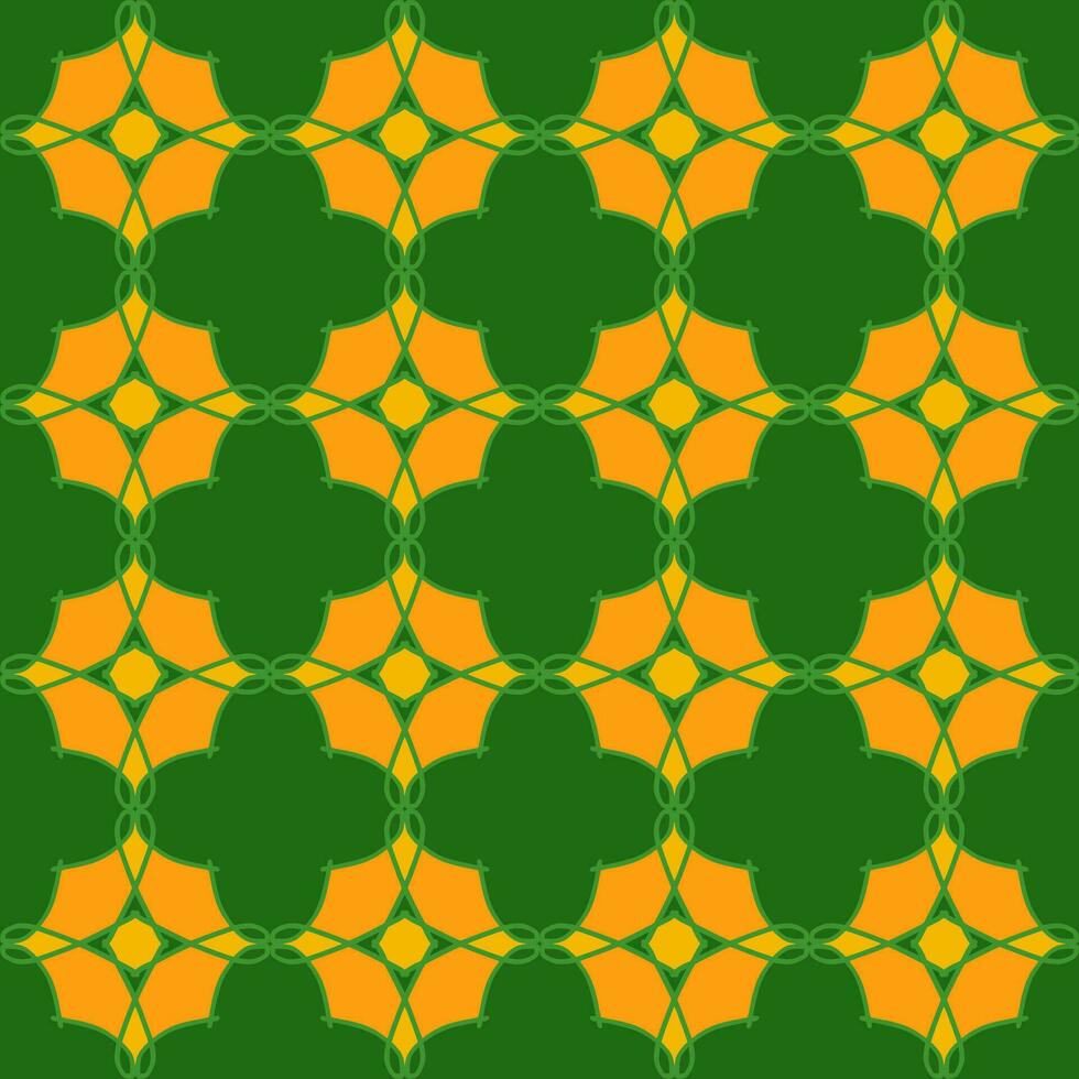 Jaune lumière ensoleillé vert menthe olive forêt mandala sans couture modèle floral Créatif conception Contexte vecteur illustration