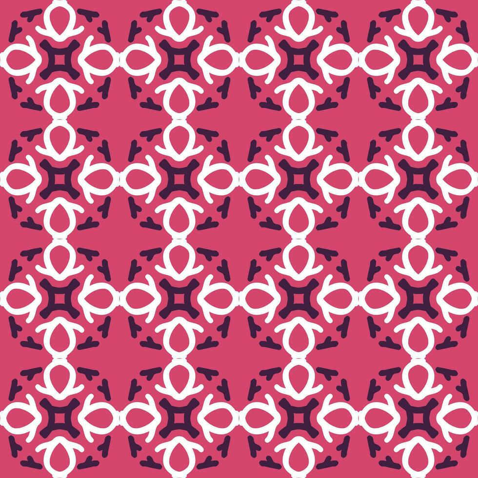 rouge magenta violet rose mandala art sans couture modèle floral Créatif conception Contexte vecteur illustration