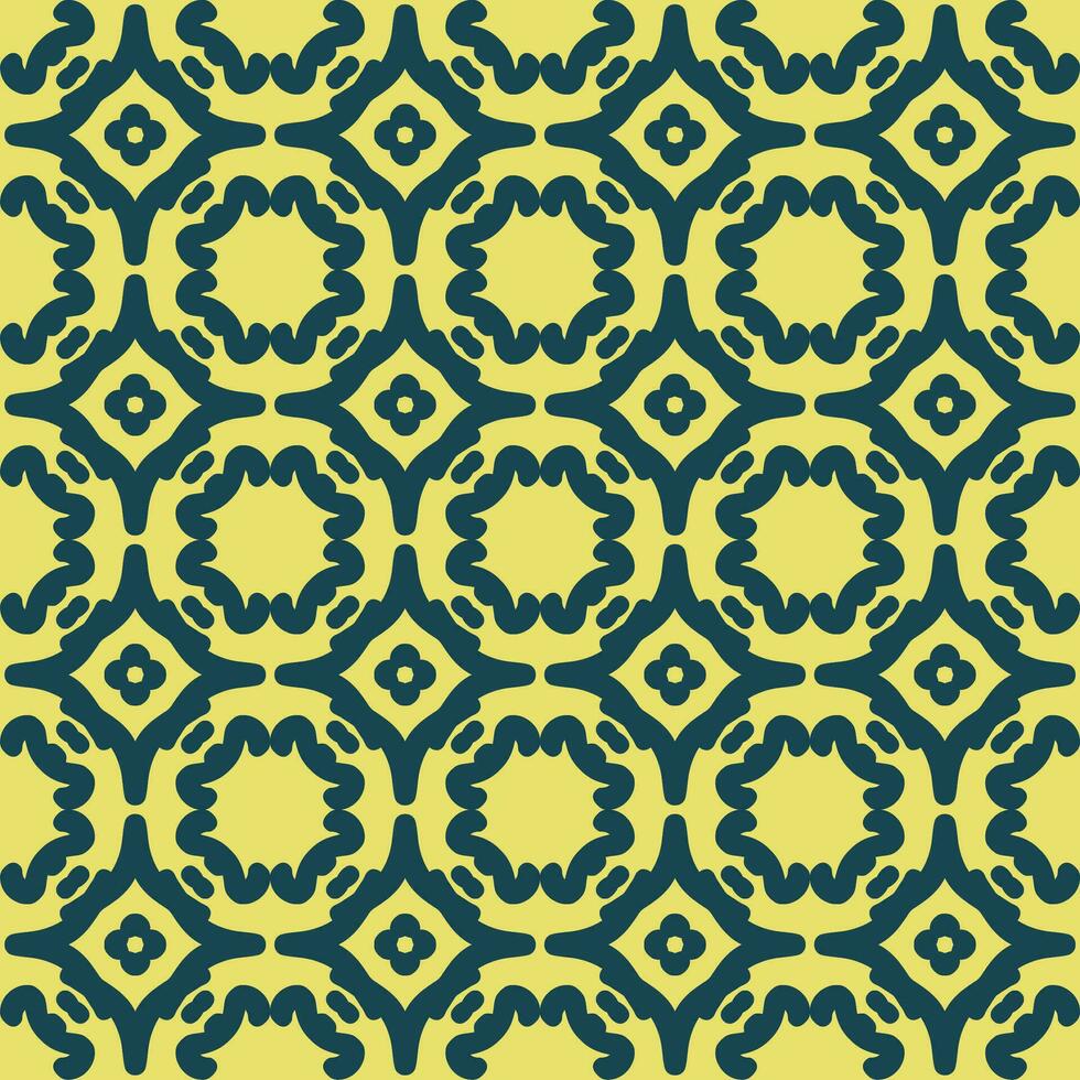 vert olive Jaune mandala art sans couture modèle floral Créatif conception Contexte vecteur illustration