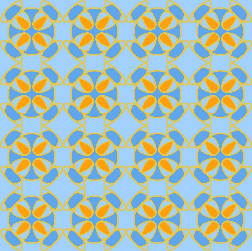 sans couture modèle Jaune lumière ensoleillé bleu menthe mandala floral Créatif conception vecteur illustration Contexte