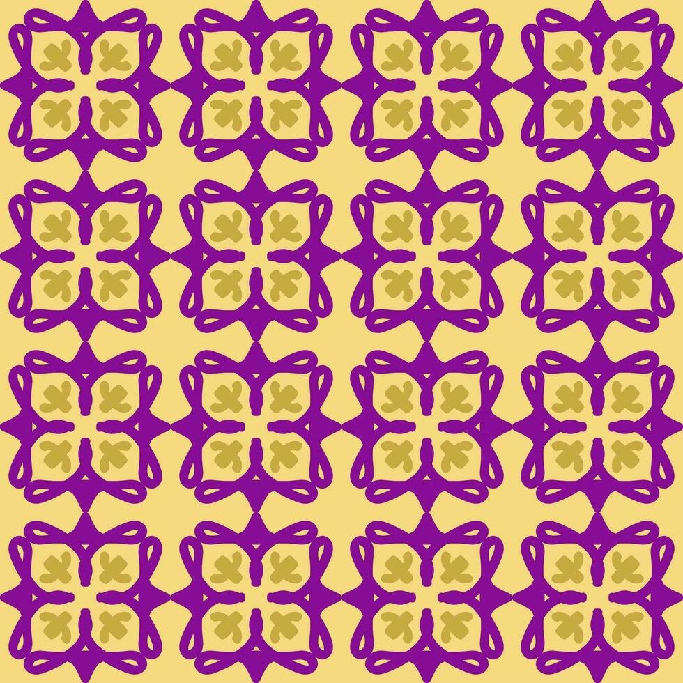 violet violet Jaune mandala art sans couture modèle floral Créatif conception Contexte vecteur illustration