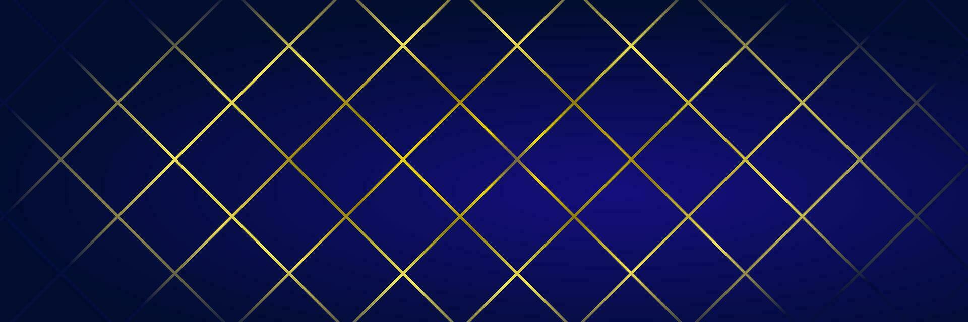 abstrait futuriste foncé bleu Contexte avec géométrique or lignes vecteur