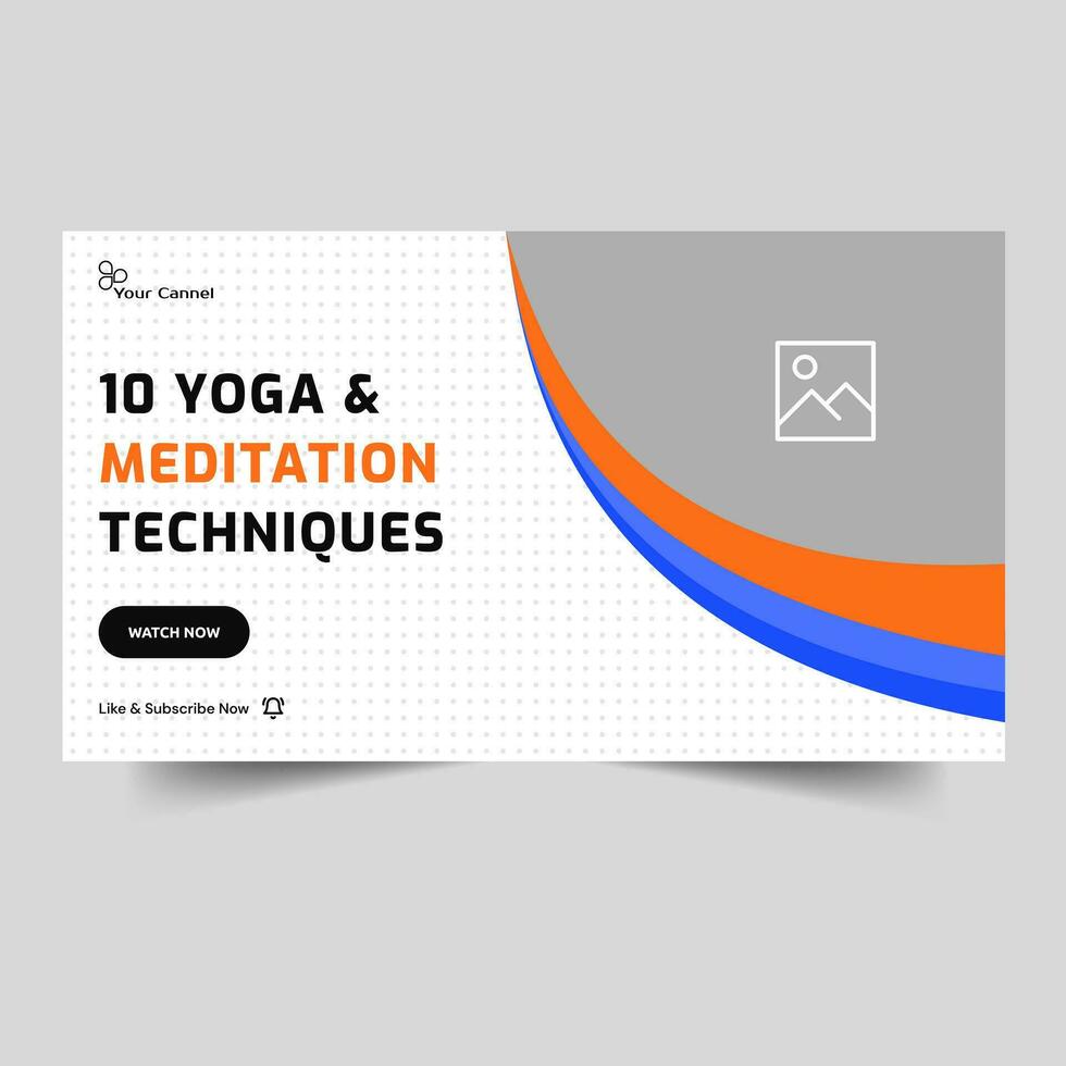 branché yoga et méditation vidéo couverture bannière conception, faire des exercices formation conseils et des trucs vidéo la vignette bannière conception, vecteur eps dix fichier format