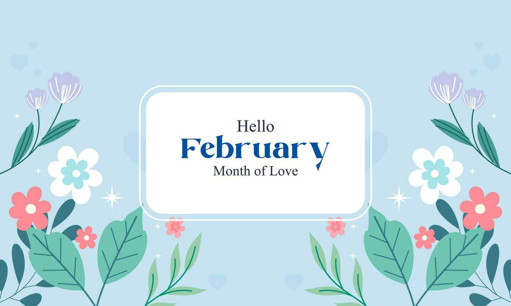 février mois de l'amour Contexte vecteur