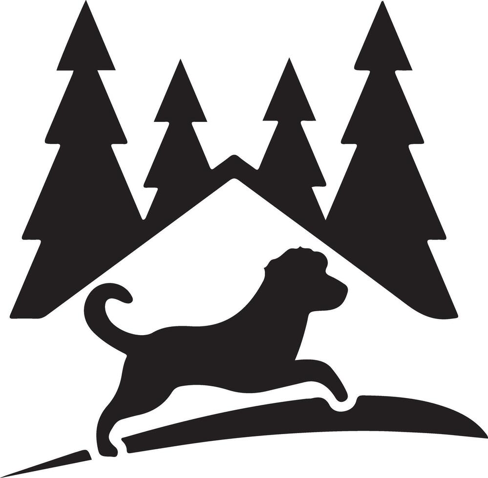 affaires logo vecteur chien avec maison
