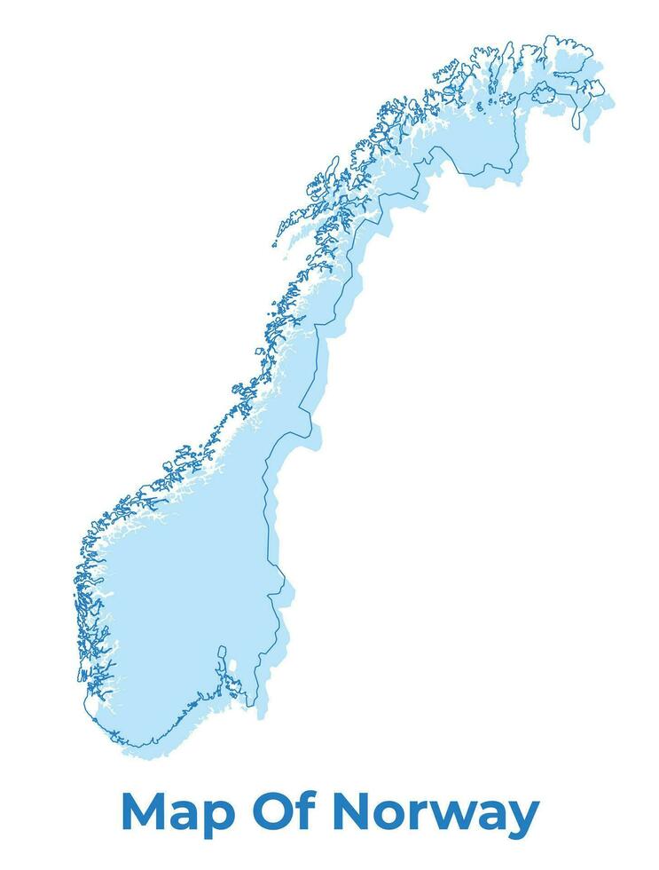 Norvège Facile contour carte vecteur illustration